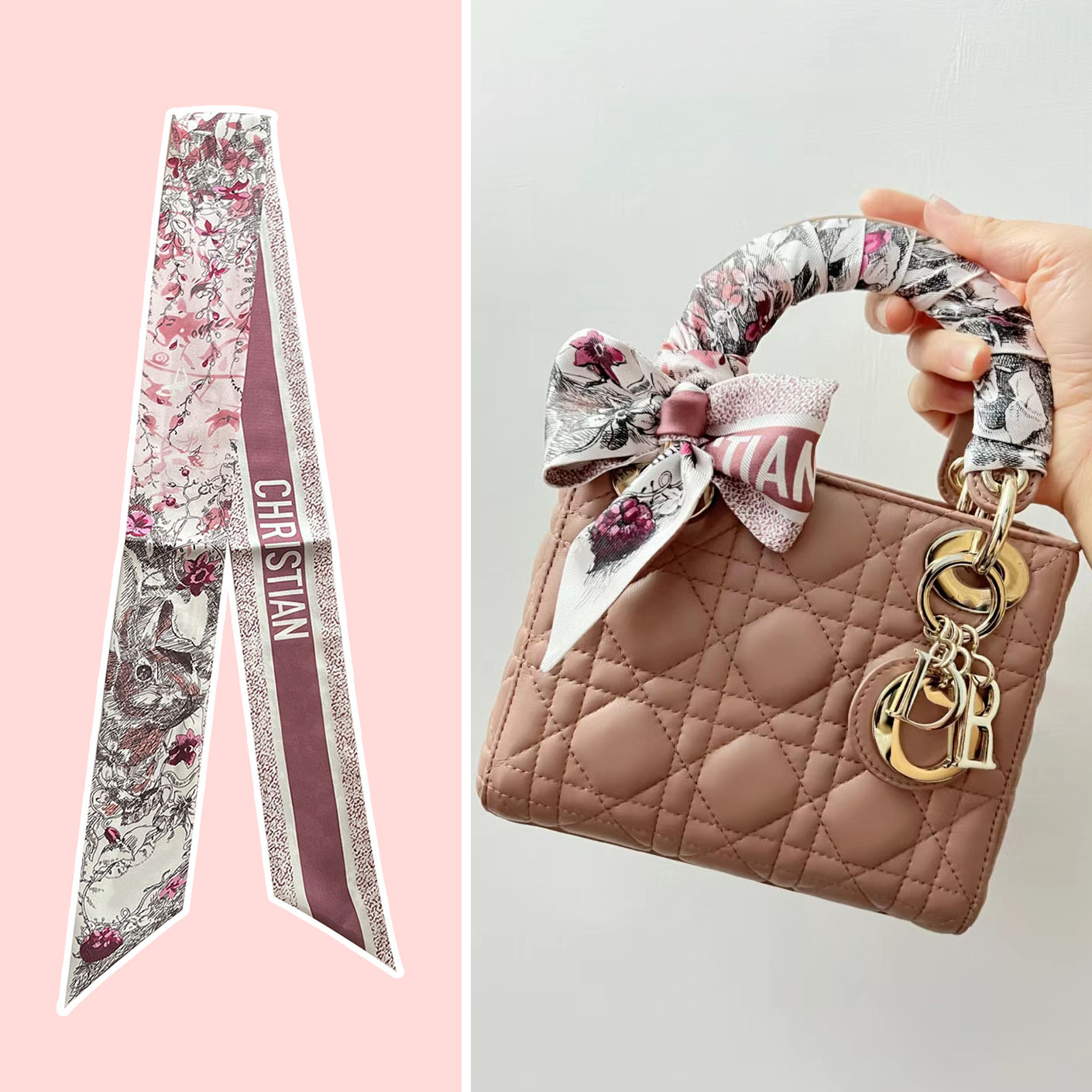 Luxury Floral Satin Silk Twill Scarf for Ladies