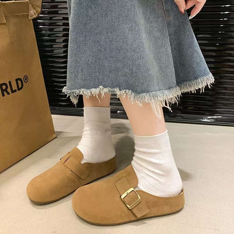 Bagged Slippers with Soft Cork Soles Casual Shoes