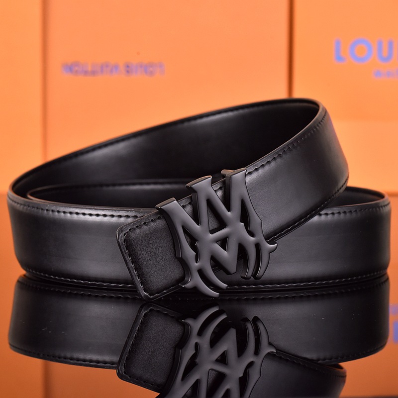 Wholesale New Amino Letter Smooth Buckle Belt Versatile