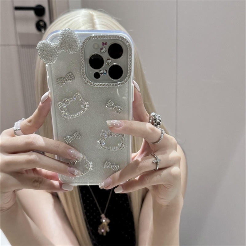 case KT cat Bow Tie iPhone 15 14 13 12 Plus