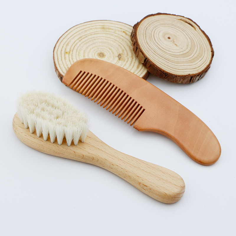 Beechwood Comb Set with Wooden Handle Baby Goat