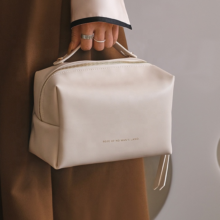 Handle Luxury Waterproof PU Leather Pouch